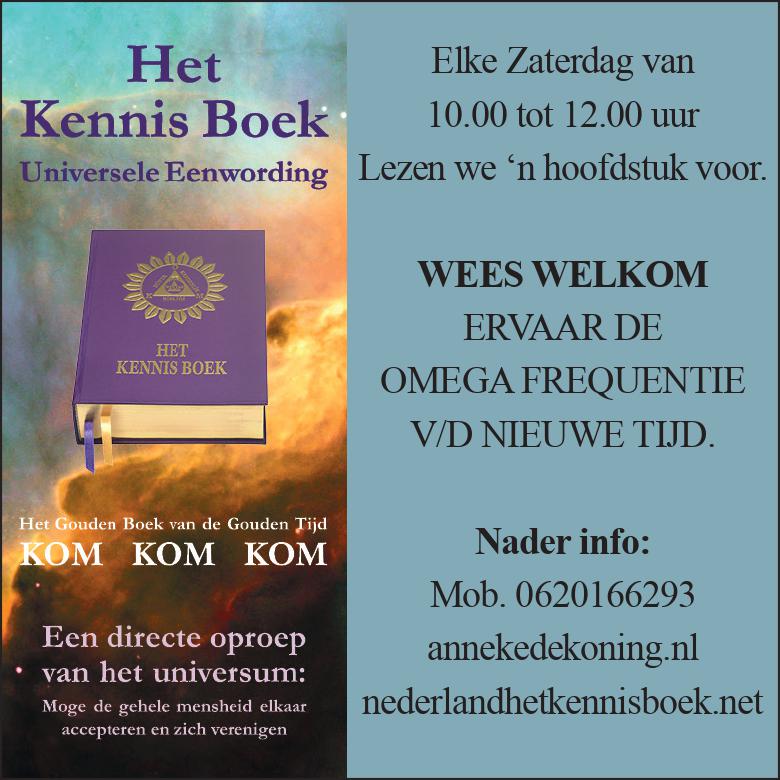 Openbare Leesbijeenkomst Het Kennis Boek Elke Zaterdag