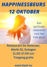Happinessbeurs 2025 12 oktober Restaurant De Ooievaar Markt 22 Schagen