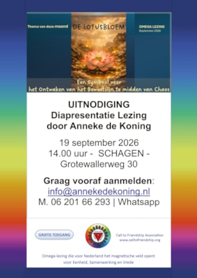 CtoF Fleyer A4 Lezing 2026 september 19e Anneke - Lotusbloem