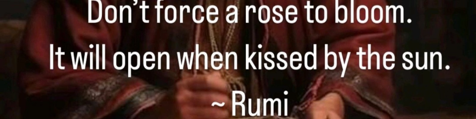 Do't fors a rose to bloom, it will be open....